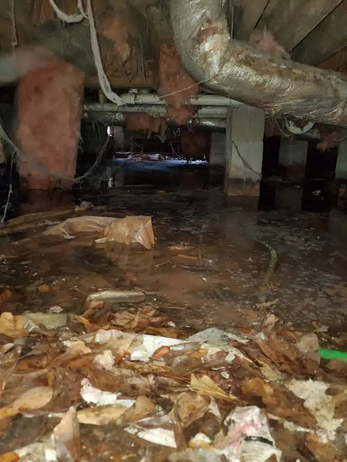Crawl space flood assessment for Commercial Water Damage Restoration in Bolingbrook